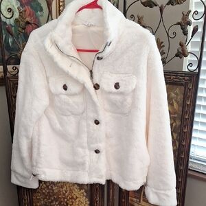 Time and Tru Women's Cream Teddy Jacket